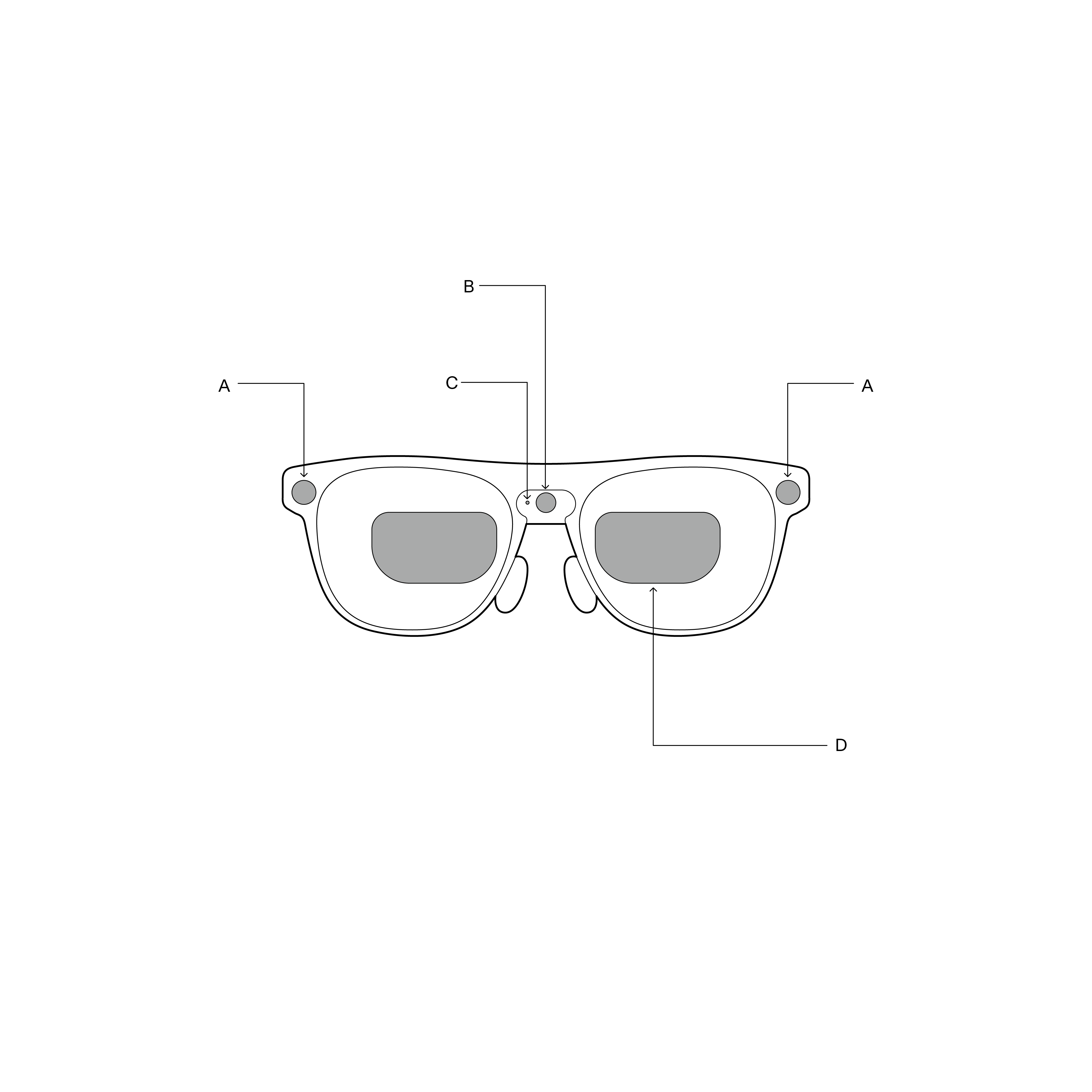 XREAL AURA Glasses Front View