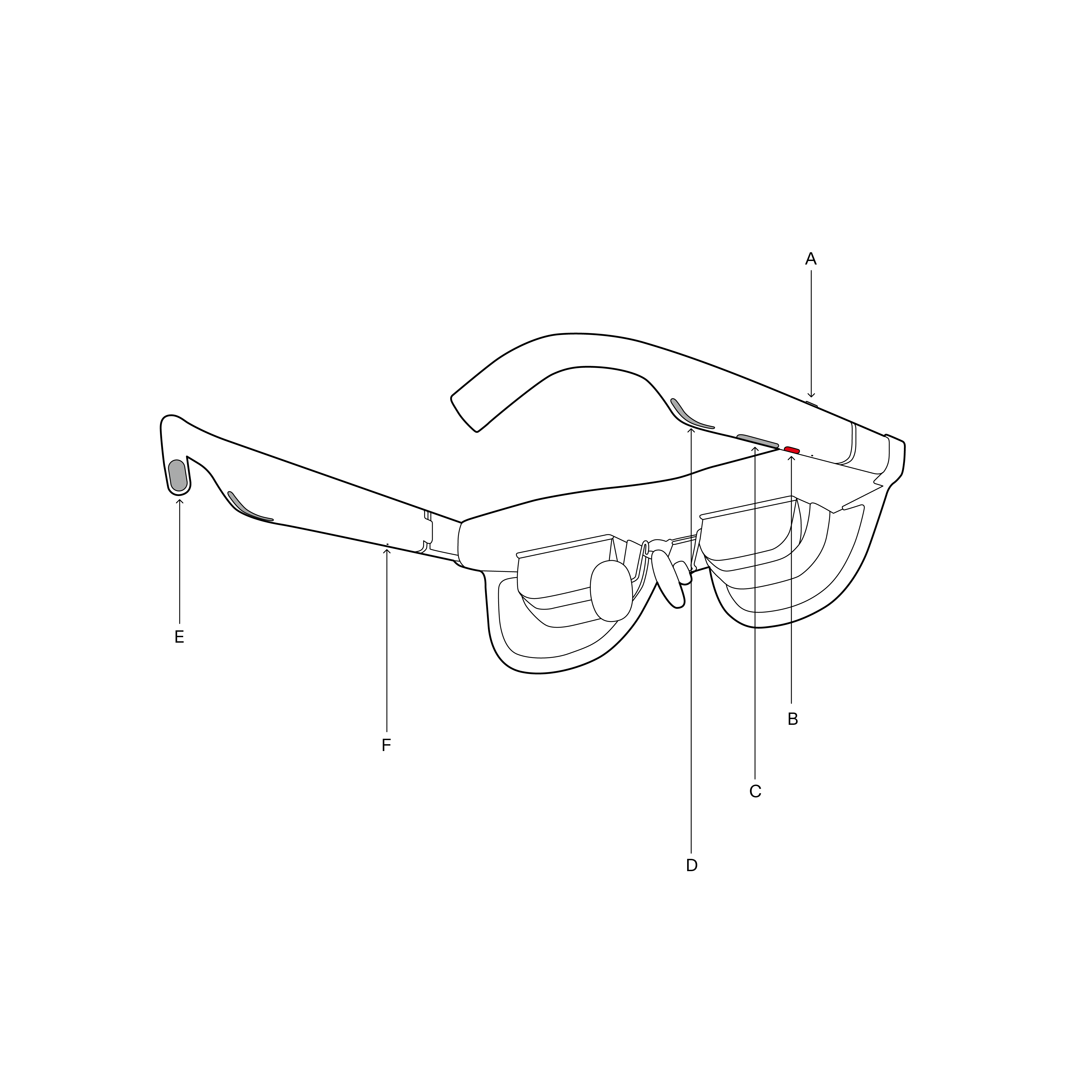 XREAL AURA Glasses Temple View