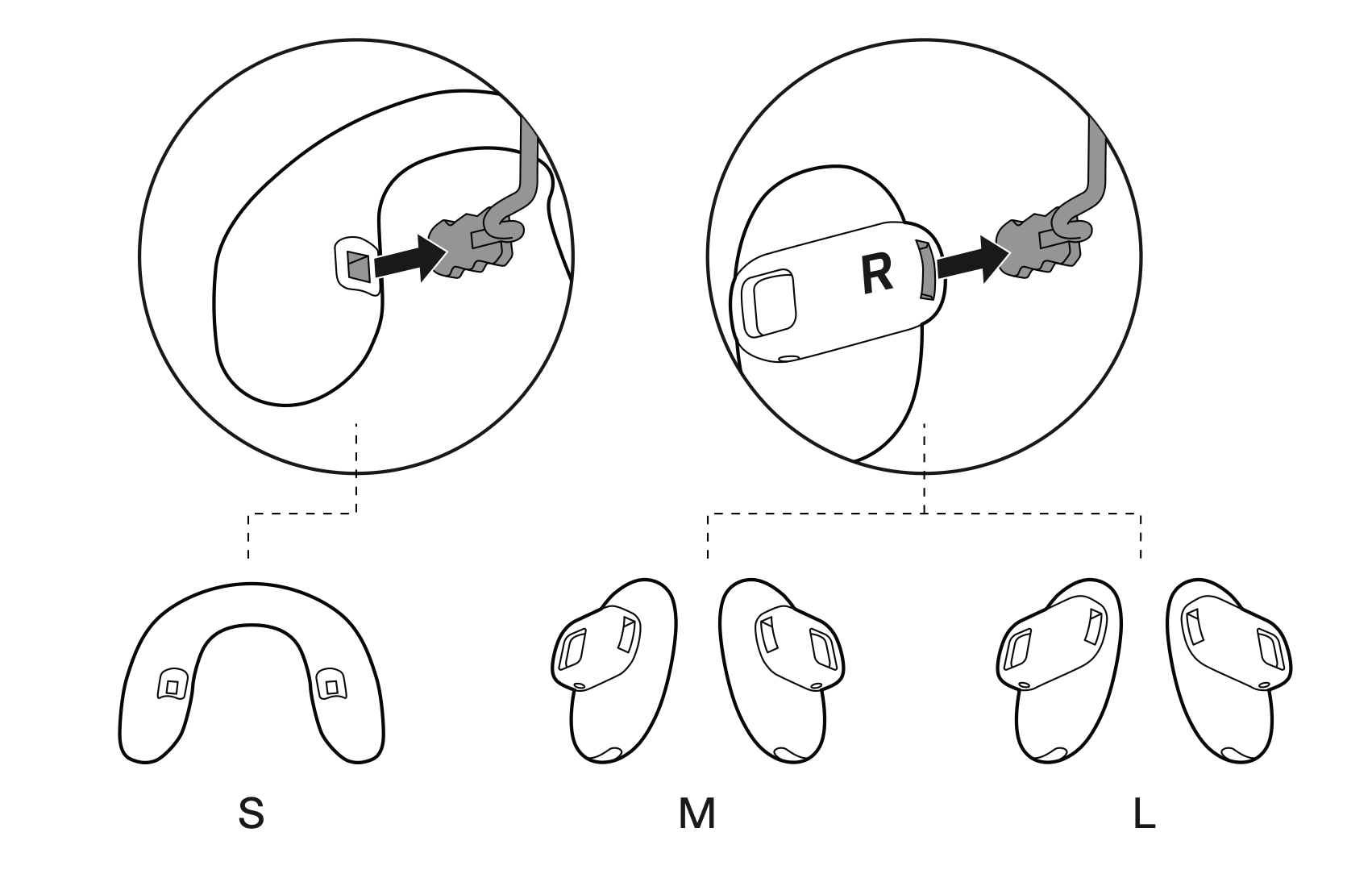 Nose Pads Sizes