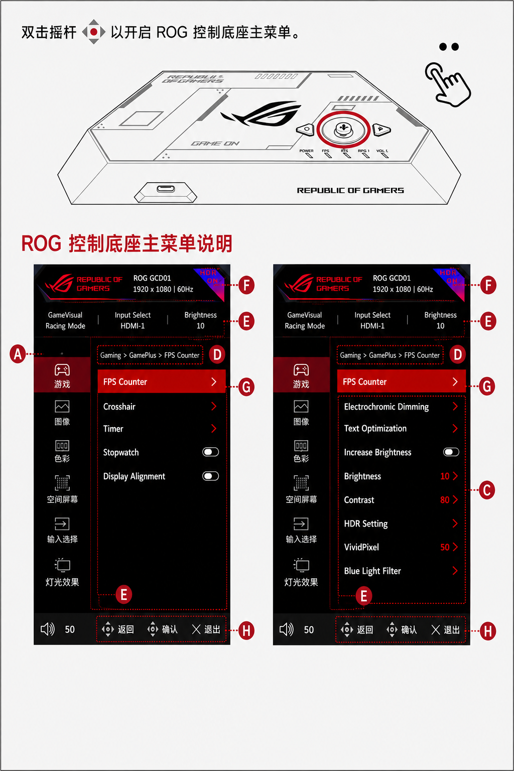 ROG控制底座-主菜单